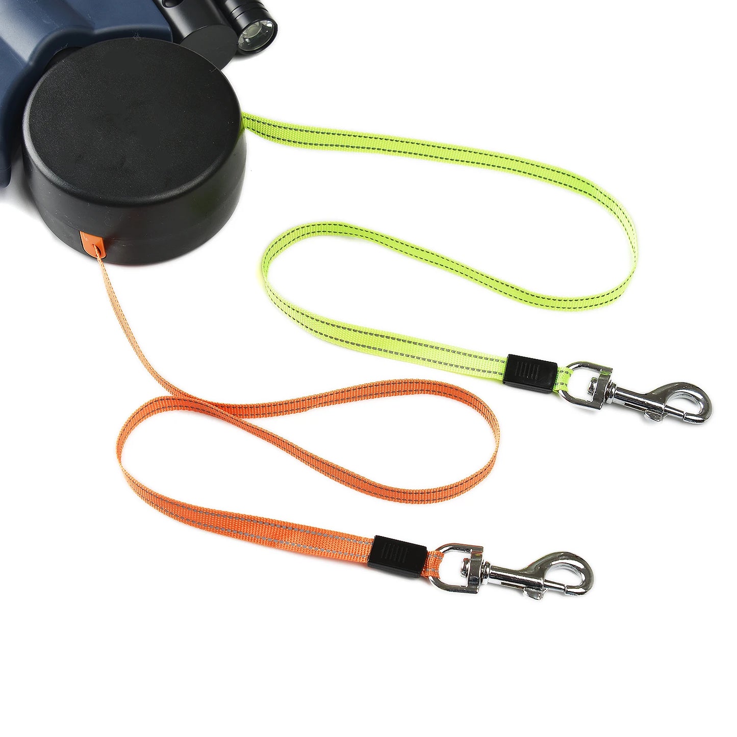 Dog Dual Pet Leash For Small Dogs Reflective Lead 360 Swivel No Tangle Double Dog Walking Leash With Lights