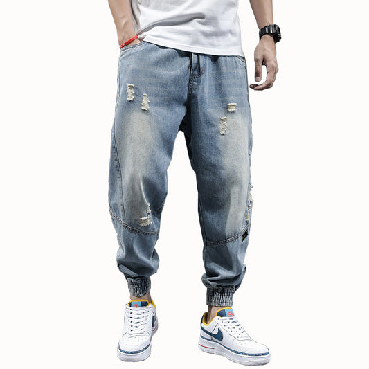 Men's Korean Style Joggers Cropped Trousers Trendy Casual skinny Herren Pants