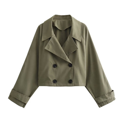 Women's European And American Style Trench Coat Short Jacket