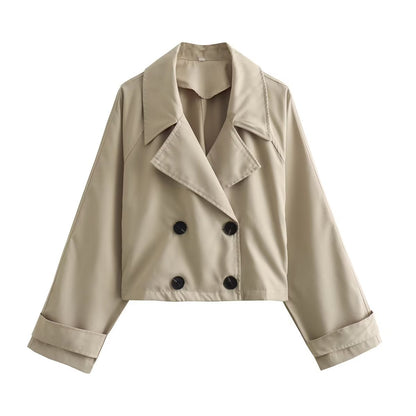 Women's European And American Style Trench Coat Short Jacket