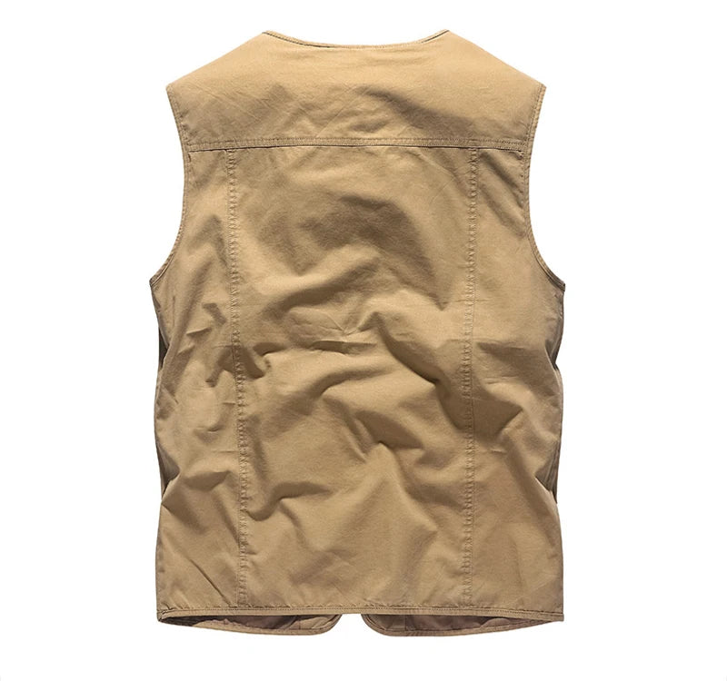 Premium Men's Casual Sleeveless Vest With Multi Pockets Waistcoat