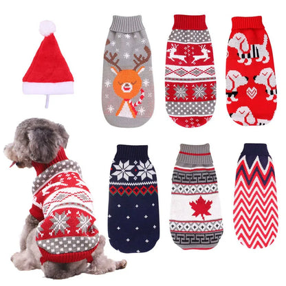 Warm Clothes for Small Medium Dogs or Knitted Cat  Pet Sweater Clothing Costume Coat Winter