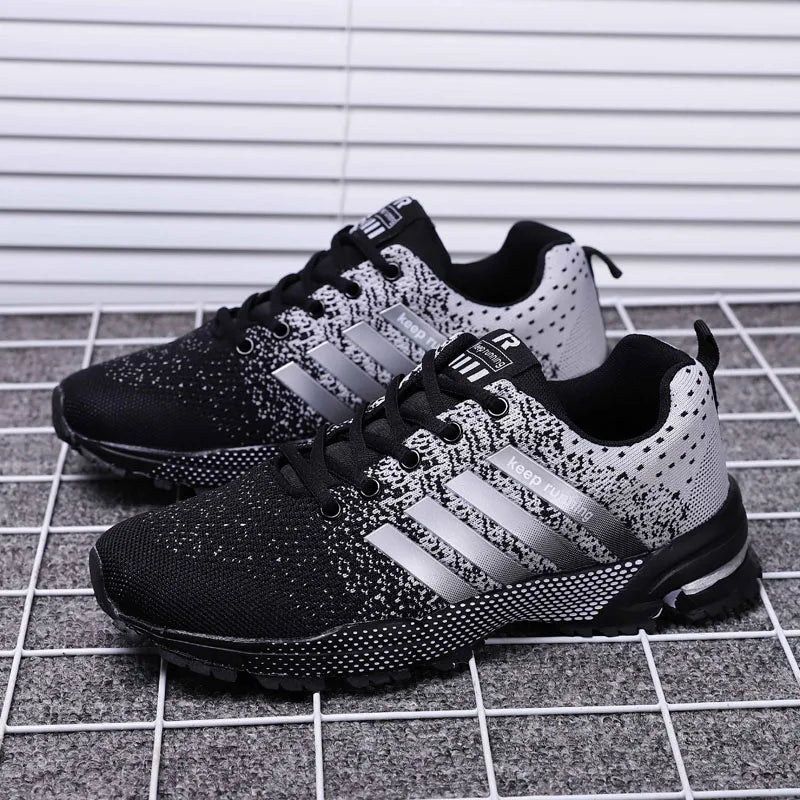 Men's Flats Fashion Casual Sneakers Walking Shoes Breathable Fitness Running Shoes