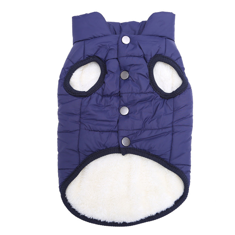 Button Down Vest Jacket for Pets Winter Warm Fleece vest For Small / Medium / Large Pets