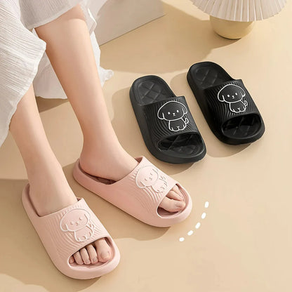 Cute Pet Couple Pillow Slippers For Female Summer Wear 2024 Non-slipped