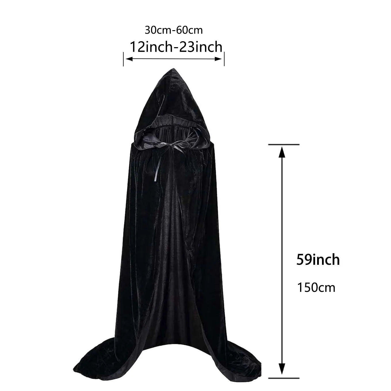 Halloween Pleuche Velvet Coat Cape Hooded Medieval Costume Witcher Vampire Halloween Cosplay Costume