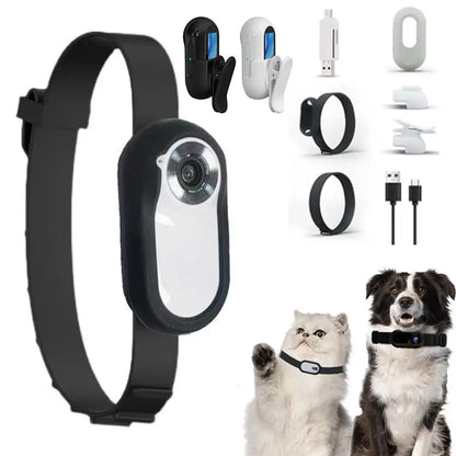 Wireless PET'S Collar Camera No WiFi Needed Mini Body Cam HD 1080P