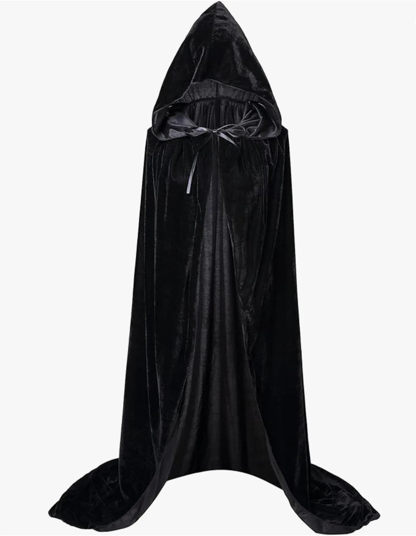 Halloween Pleuche Velvet Coat Cape Hooded Medieval Costume Witcher Vampire Halloween Cosplay Costume