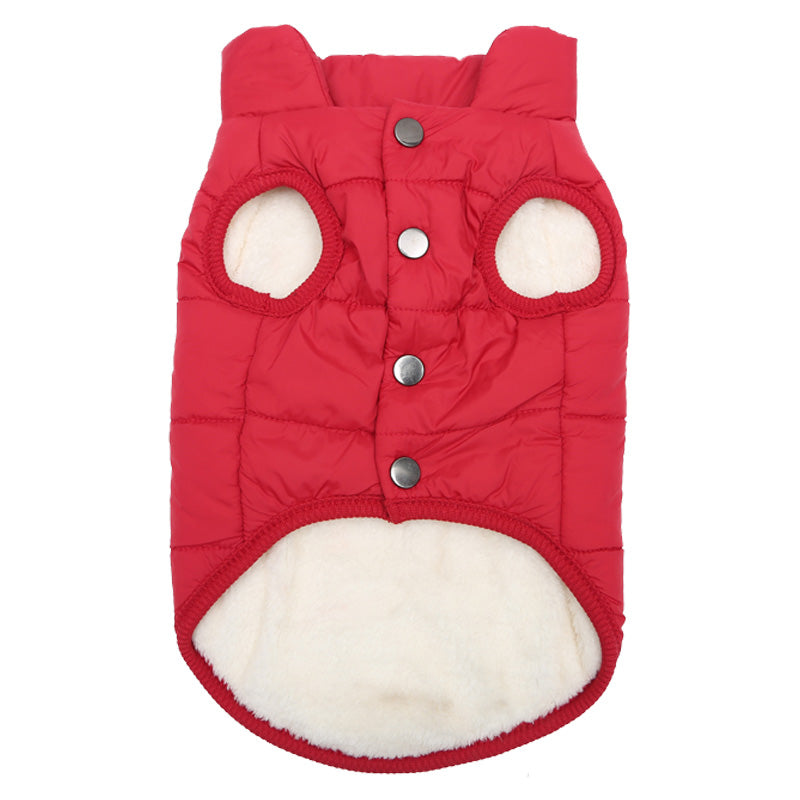 Button Down Vest Jacket for Pets Winter Warm Fleece vest For Small / Medium / Large Pets