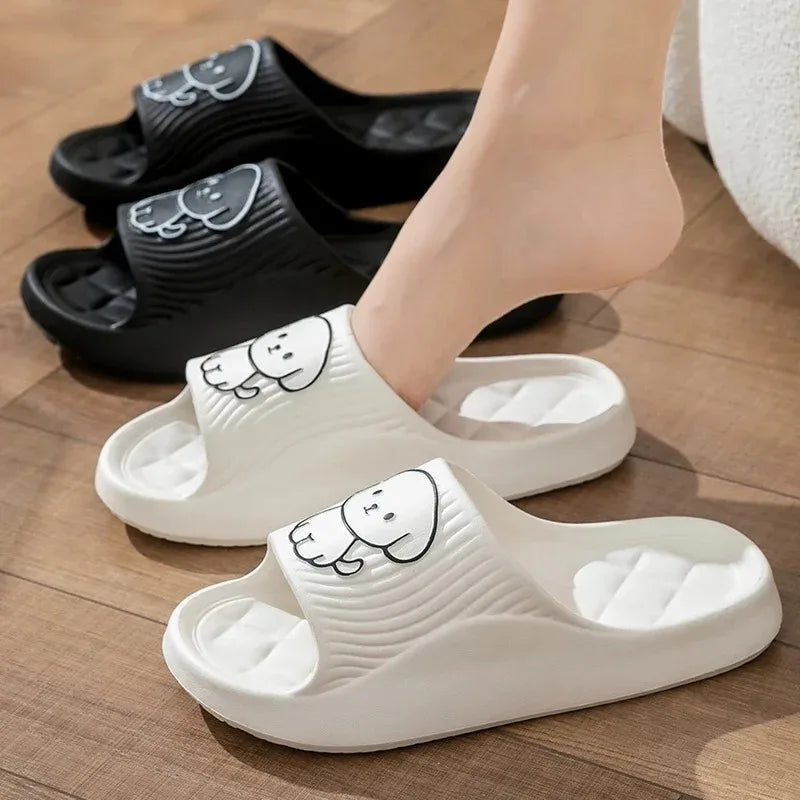 Cute Pet Couple Pillow Slippers For Female Summer Wear 2024 Non-slipped