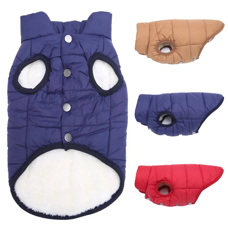 Button Down Vest Jacket for Pets Winter Warm Fleece vest For Small / Medium / Large Pets