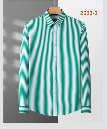 Men's Striped Shirt Long Sleeve Slim Fit Regular Fit