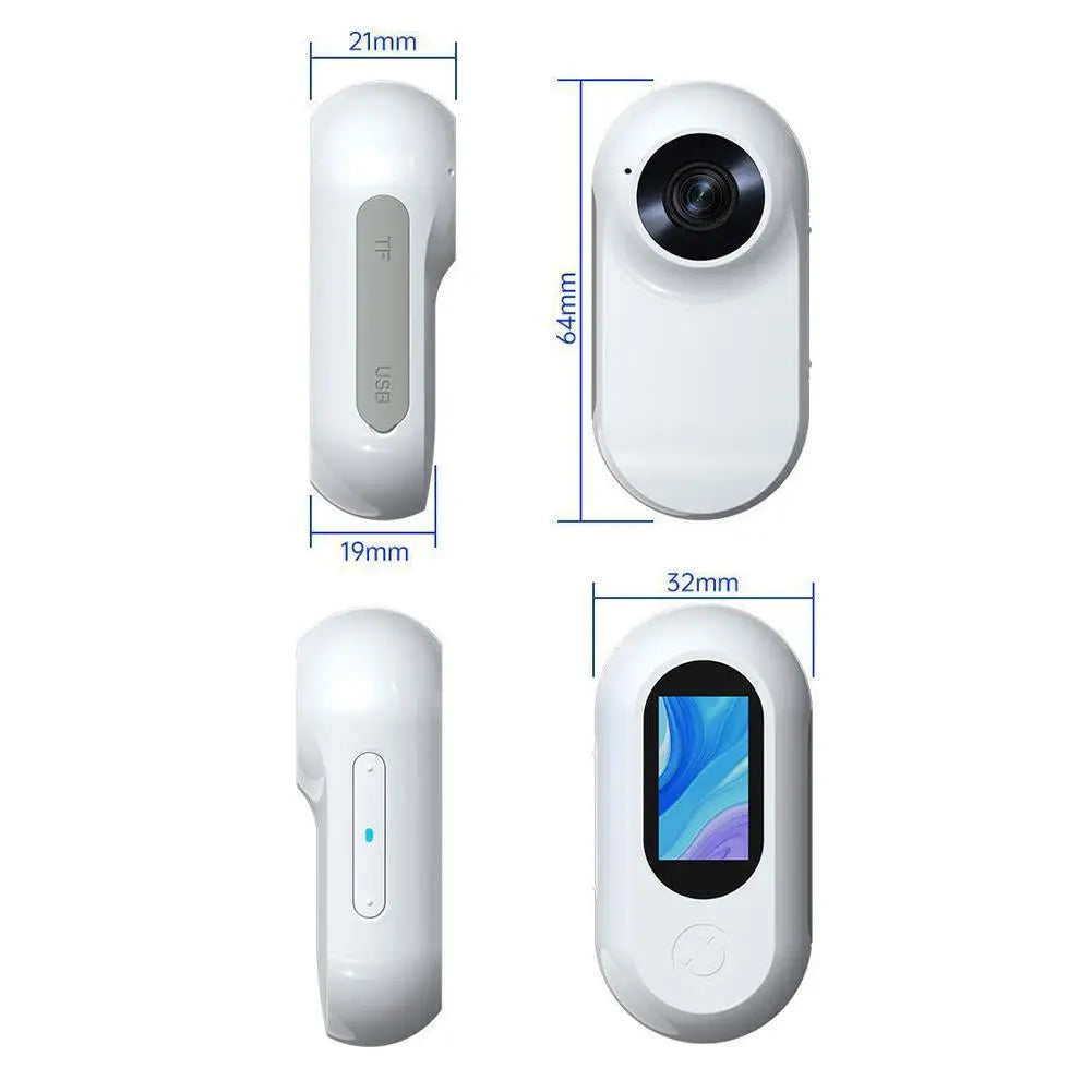 Wireless PET'S Collar Camera No WiFi Needed Mini Body Cam HD 1080P