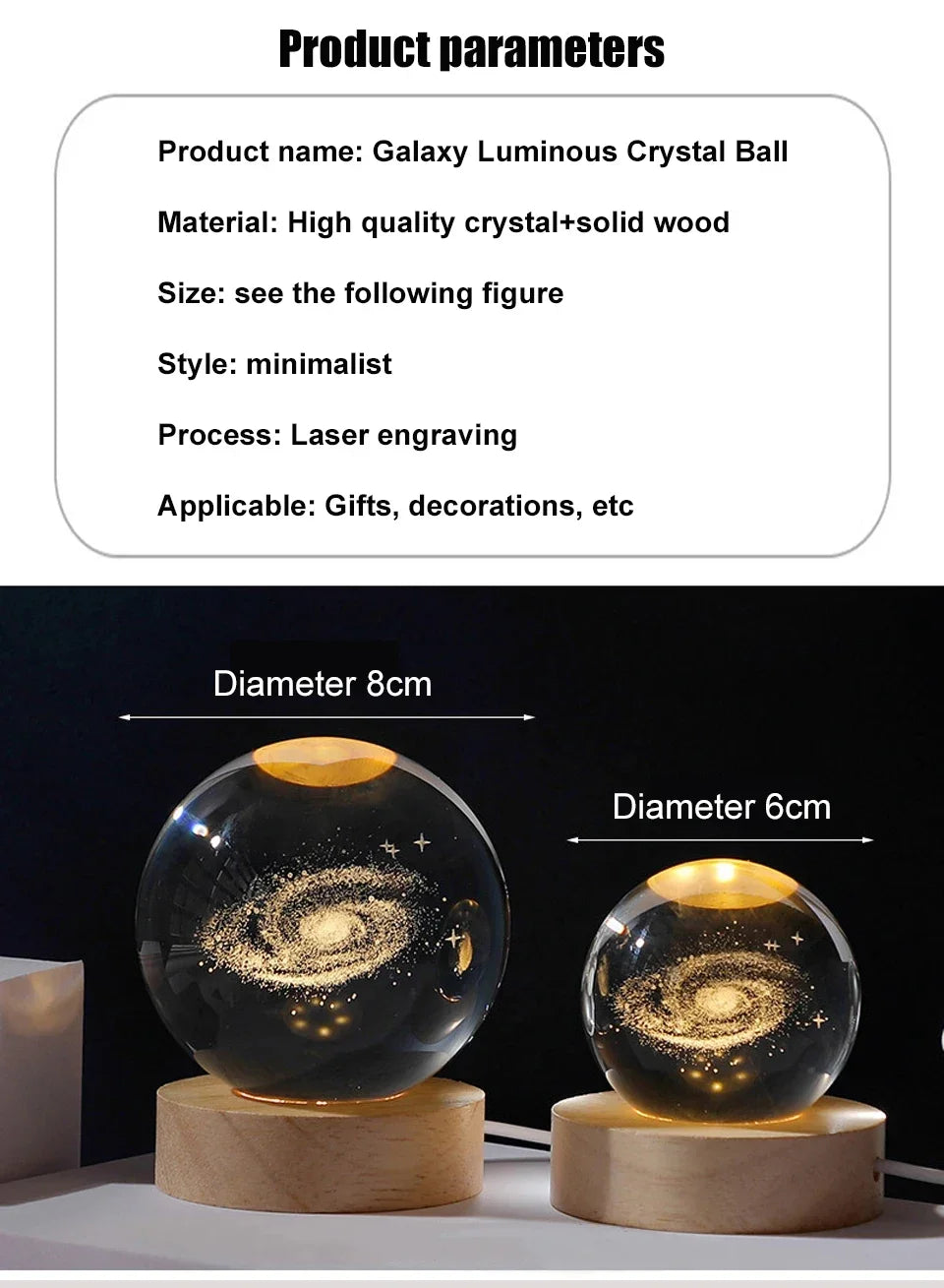 Enchanting Night Sphere Galaxy Lamp iLLuminati with Cosmic Elegance