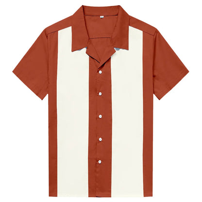 Vertical Striped Polo Shirt Men Short Sleeve Cotton Summer