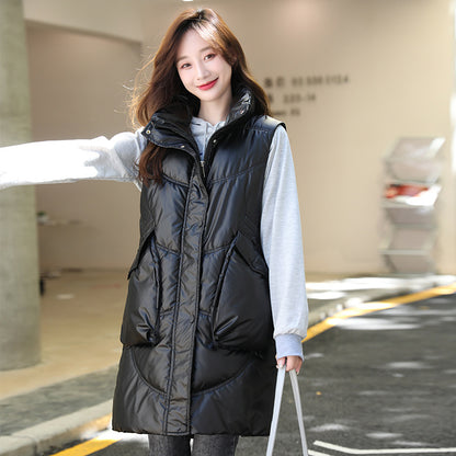 Glossy Disposable Down Cotton Vest Women